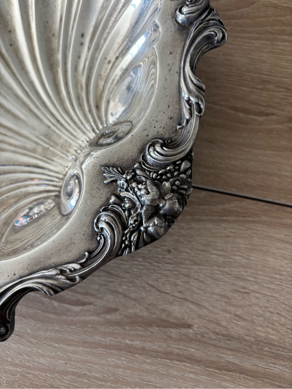 Vintage W&S Blackinton Silver Plate Ornate Shell Footed Serving Bowl 11.5” - Picture 4 of 8